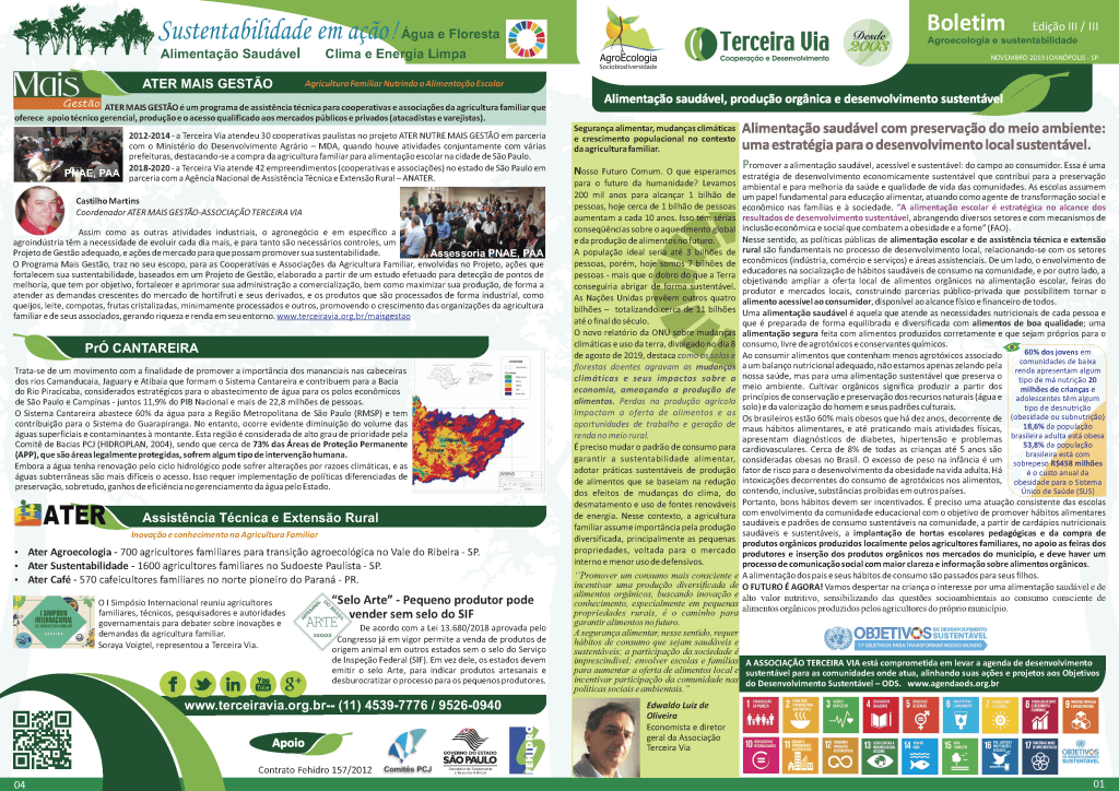 Boletim III – Alimentação saudável e produção orgânica